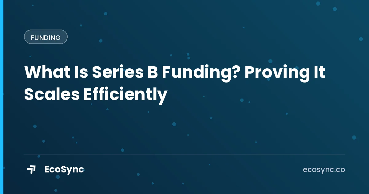 EcoSync article card: Funding - what is series b funding